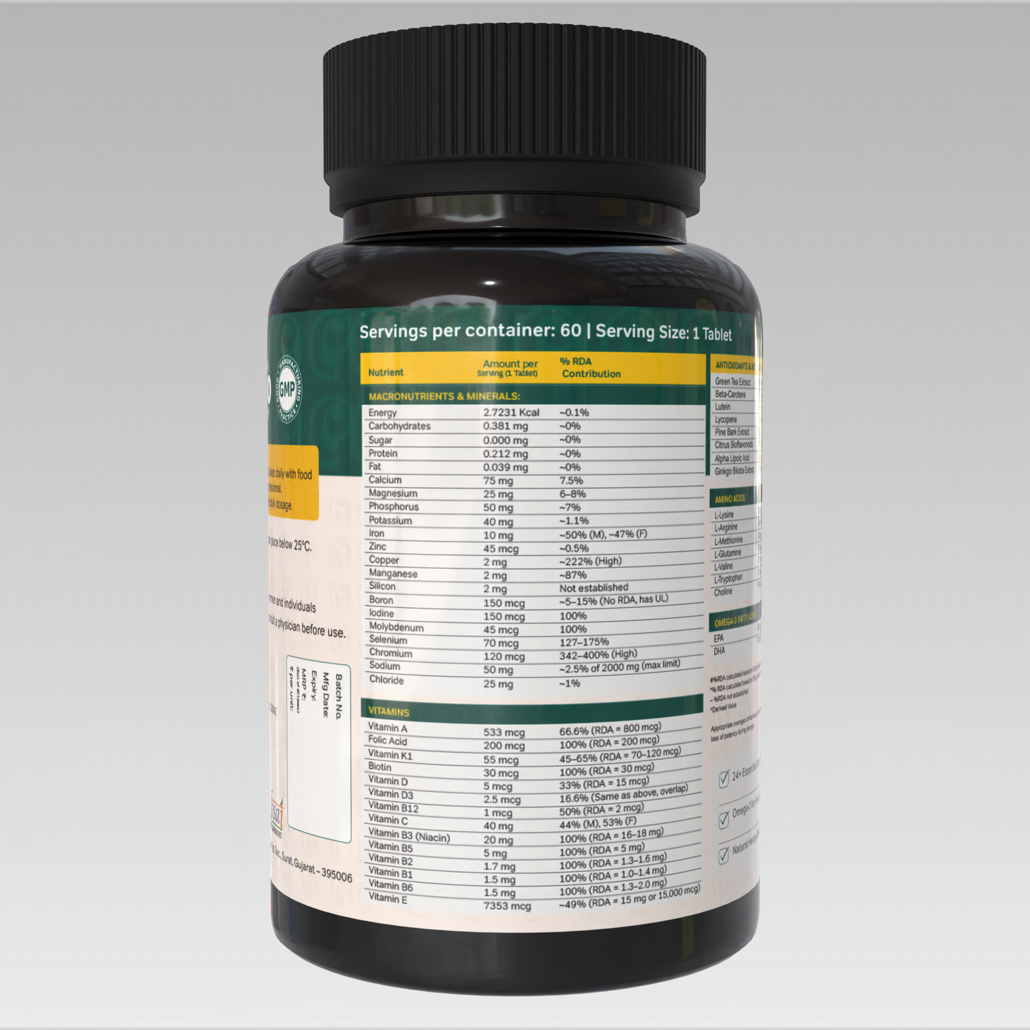 Multivitamin Tablets for Men & Women 60 Days Pack