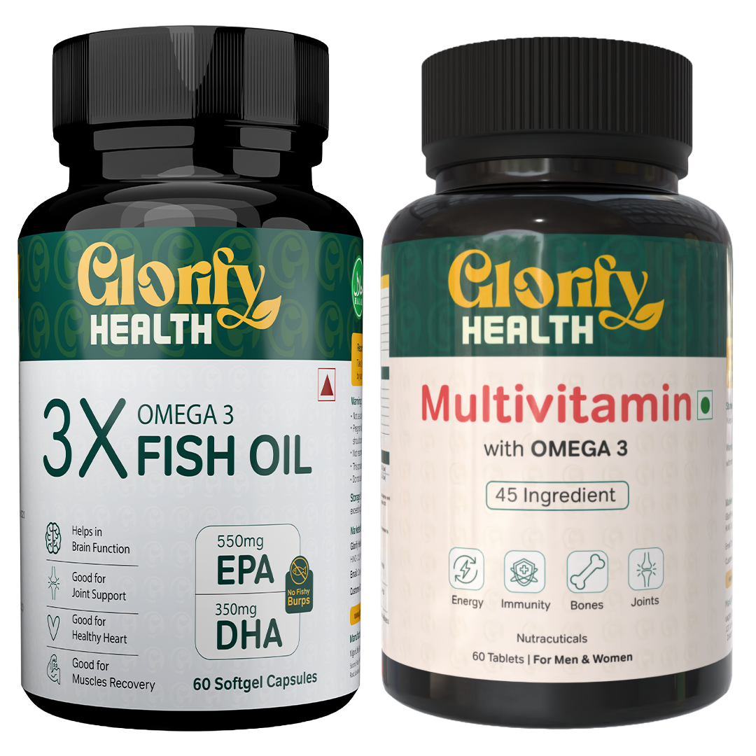 Wellness Booster Kit – Triple Strength Fish Oil + Advanced Multivitamins for Men & Women