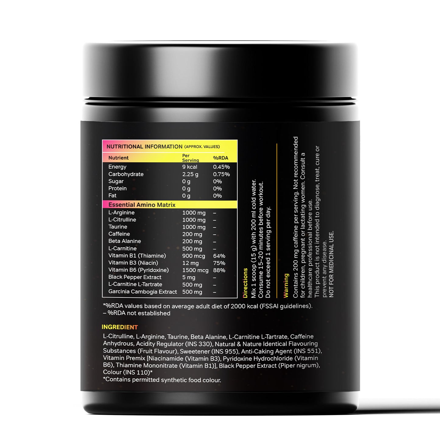 FuelX Pre-Workout  | Energy, Focus & Muscle Pump | 300g (21 Servings)
