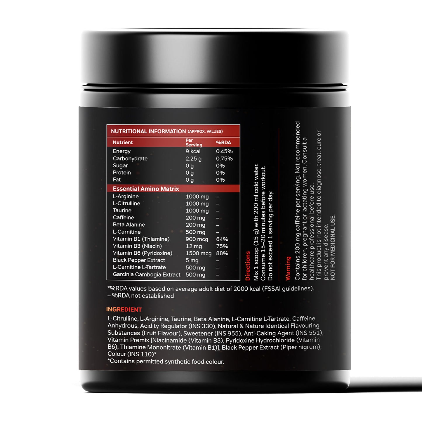 FuelX Pre-Workout  | Energy, Focus & Muscle Pump | 300g (21 Servings)