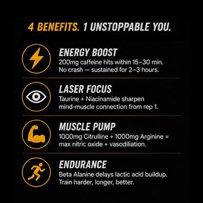 FuelX Pre-Workout  | Energy, Focus & Muscle Pump | 300g (21 Servings)