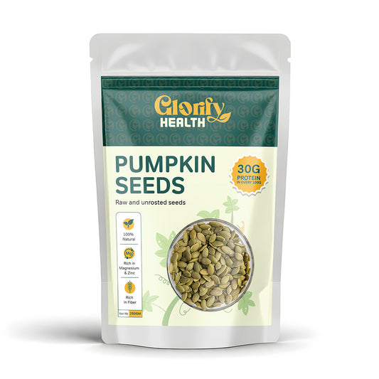 Raw Pumpkin Seeds  30g Protein per 100g  Rich in Dietary Fibre, Magnesium & Iron  Unroasted, 100% Natural Seeds  Healthy Snacking & Topping  250g