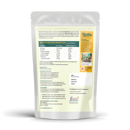 Raw Pumpkin Seeds 250g – High Protein, Natural | GlorifyHealth