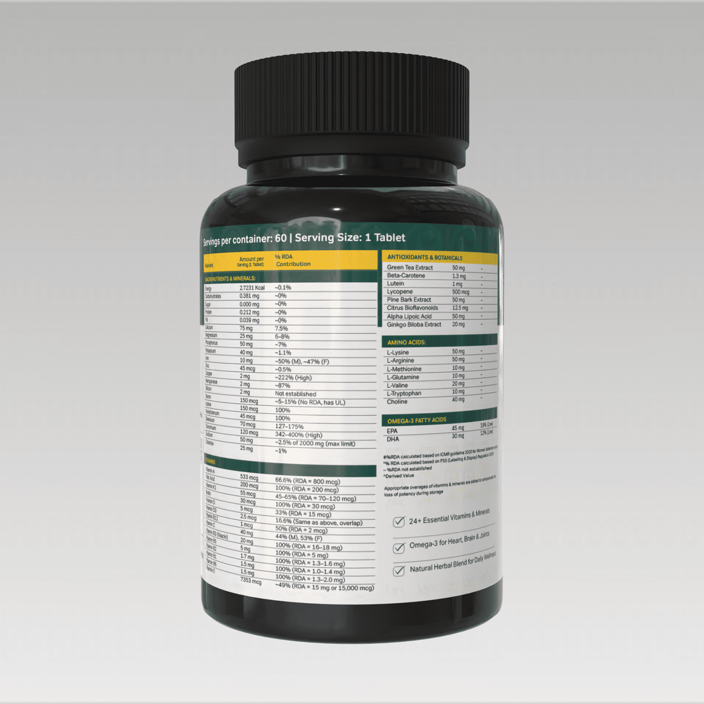 Multivitamin Tablets for Men & Women