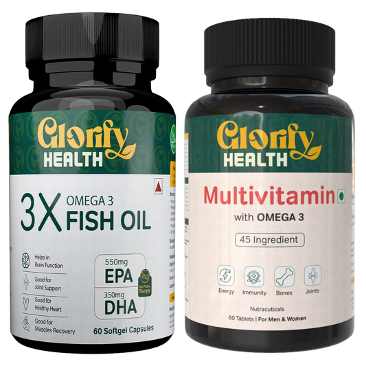 Wellness Booster Kit – Triple Strength Fish Oil + Advanced Multivitamins for Men & Women