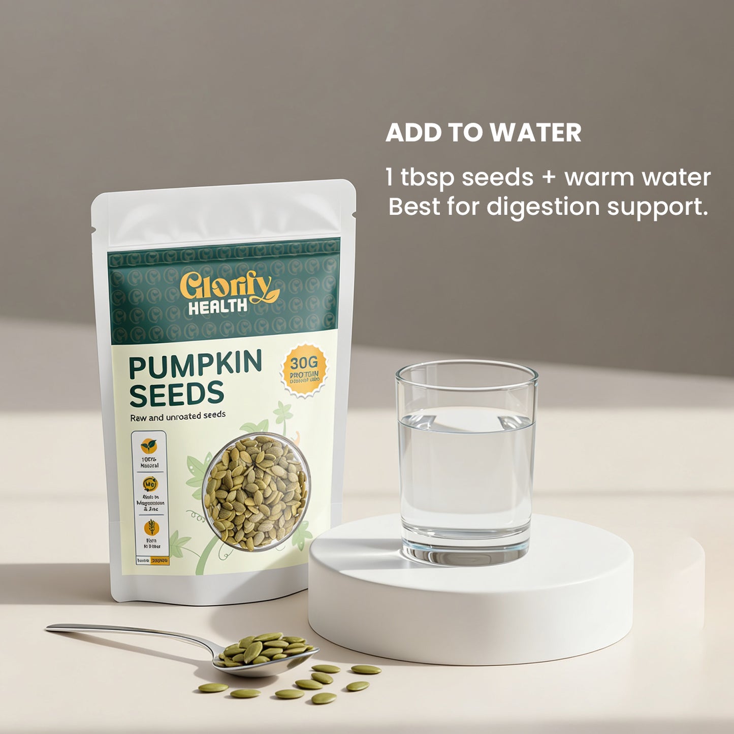 Raw Pumpkin Seeds 250g – High Protein, Natural | GlorifyHealth